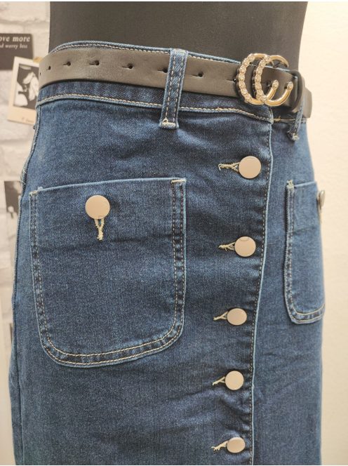 C119-8 Giulietta női midi farmerszoknya