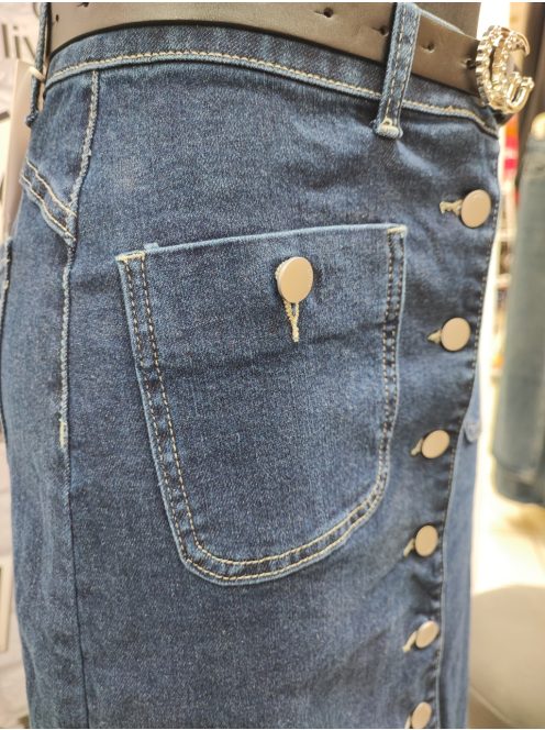 C119-8 Giulietta női midi farmerszoknya