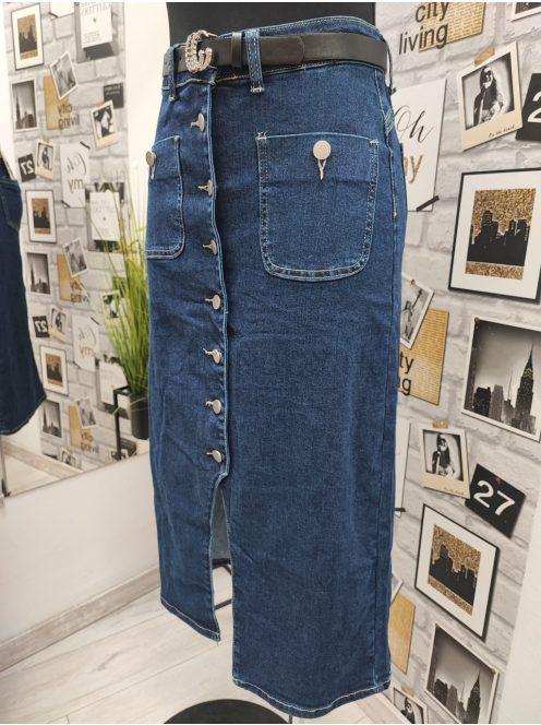 C119-8 Giulietta női midi farmerszoknya