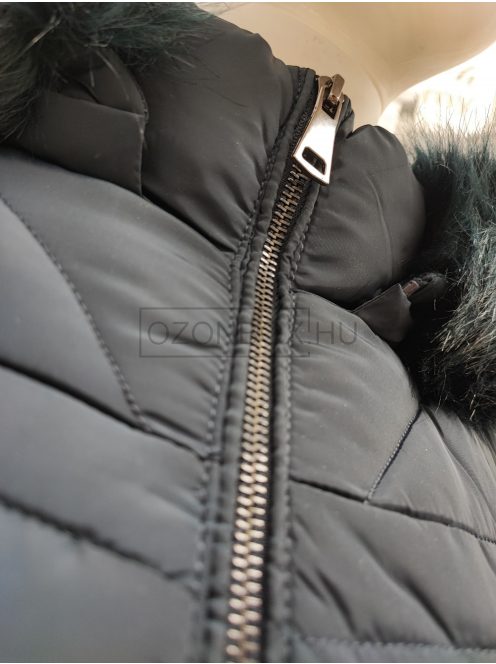 DK031L-2 női hosszú, karcsúsított kabát, EXTRA méret sötétkék színben