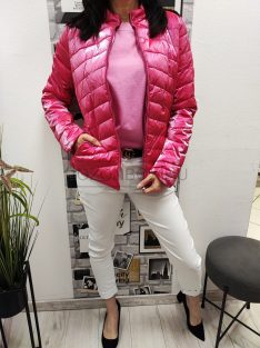 WANDA női steppelt átmeneti kabát pink színben