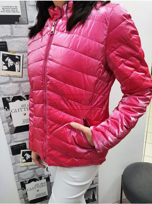 WANDA női steppelt átmeneti kabát pink színben