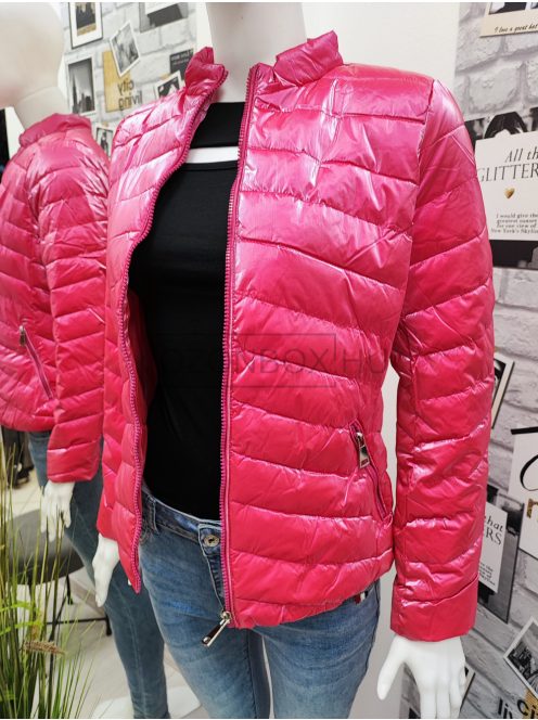 WANDA női steppelt átmeneti kabát pink színben