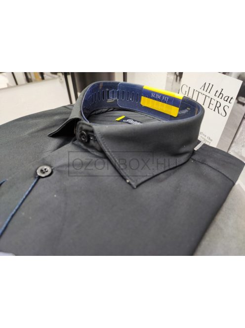 DSM-420L SLIM FIT férfi hosszú ujjú ing fekete