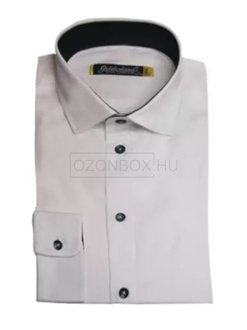 DSP-110L SLIM FIT férfi hosszú ujjú ing (fehér)