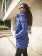 DX8892C SOAVE női steppelt hosszú kabát (kék)