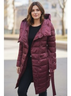 DX8972F Amara – Bordó kabát nagy kapucnival