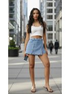 E2532 Zelina Denim farmer szoknyashort