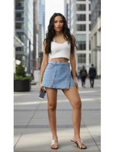 E2532 Zelina Denim farmer szoknyashort
