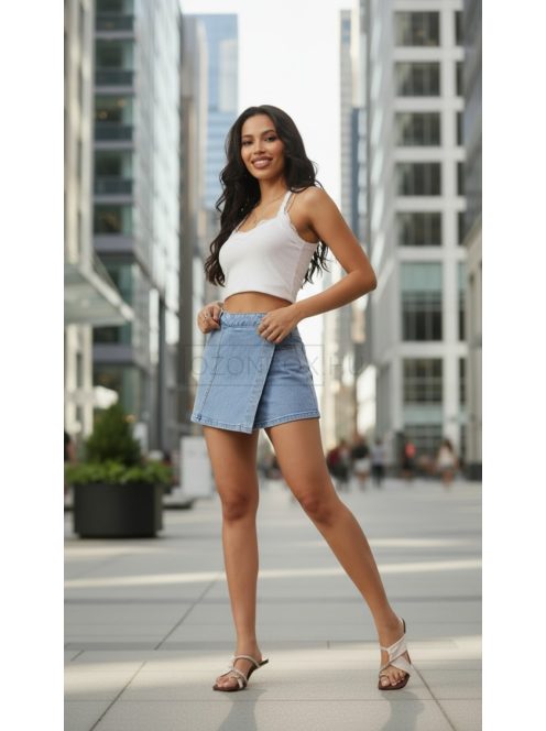 E2532 Zelina Denim farmer szoknyashort