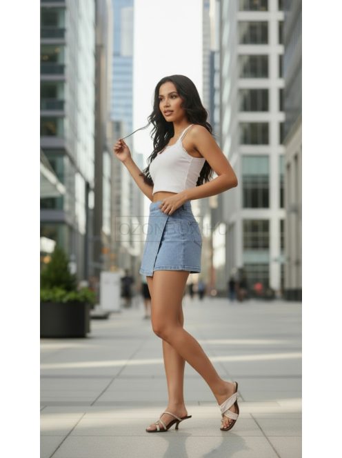 E2532 Zelina Denim farmer szoknyashort