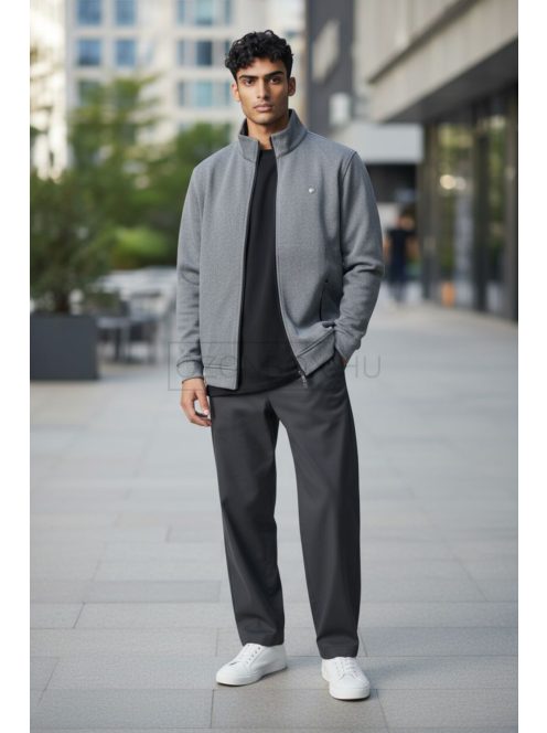 F-500 MARCOSTAR férfi hosszú ujjú cipzáras kardigán (szürke)