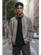 F-500 MARCOSTAR férfi hosszú ujjú cipzáras kardigán (kávé-bézs)