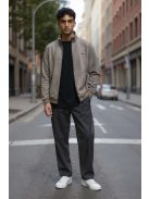 F-500 MARCOSTAR férfi hosszú ujjú cipzáras kardigán (kávé-bézs)