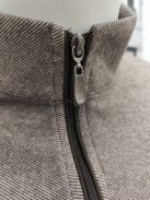 F-500 MARCOSTAR férfi hosszú ujjú cipzáras kardigán (kávé-bézs)