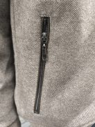 F-500 MARCOSTAR férfi hosszú ujjú cipzáras kardigán (kávé-bézs)