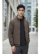F-500 MARCOSTAR férfi hosszú ujjú cipzáras kardigán (kávébarna)
