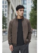 F-500 MARCOSTAR férfi hosszú ujjú cipzáras kardigán (kávébarna)