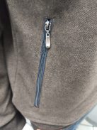 F-500 MARCOSTAR férfi hosszú ujjú cipzáras kardigán (kávébarna)