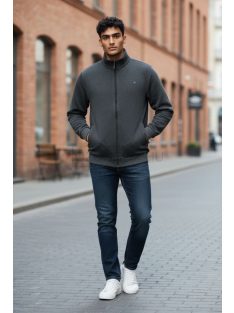   F-500 MARCOSTAR férfi hosszú ujjú cipzáras kardigán (füstfekete)