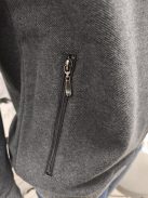 F-500 MARCOSTAR férfi hosszú ujjú cipzáras kardigán (füstfekete)