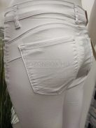 GD9303 FANNI női sztreccs, PUSH UP normál derekú nadrág fehér
