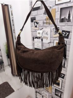 H6088 ARABELLA – kávészínű rojtos női divattáska