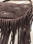H6088 ARABELLA – kávészínű rojtos női divattáska