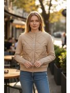 J-307 Velina Soft női steppelt elejű kötött kiskabát (sárgabarack)