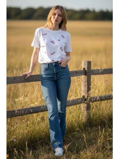 J2638-4 Selena Curve női magasderekú trapéz farmer