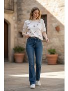 J2638-4 Selena Curve női magasderekú trapéz farmer