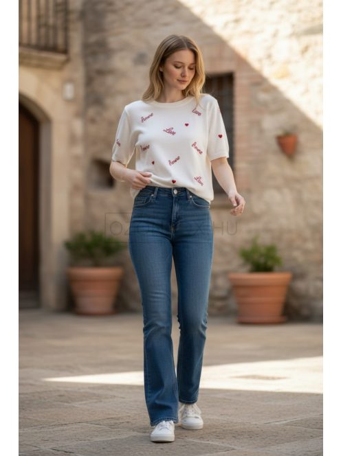 J2638-4 Selena Curve női magasderekú trapéz farmer