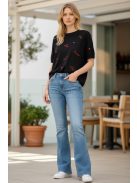 JLW2616-4 Lunara Chic női csípő trapéz farmernadrág