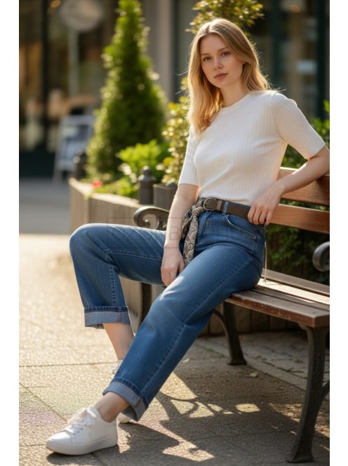JT289 Liora Basic női bordázott kötött felső (fehér, grillázs, barna, szürke és fekete színben)