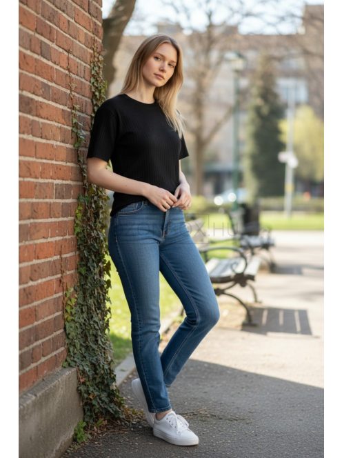 JT289 Liora Basic női bordázott kötött felső (fehér, grillázs, barna, szürke és fekete színben)