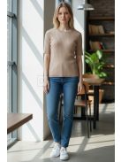 JT289 Liora Basic női bordázott kötött felső (fehér, grillázs, barna, szürke és fekete színben)