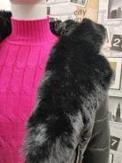 LZ12601-1 CRISTINA női steppelt műbőrkabát fekete színben