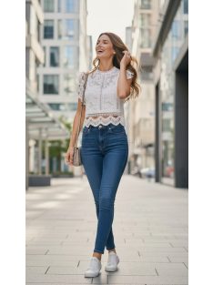   M3518-32 Alessia női skinny extra hosszú farmernadrág középkék