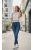M3518-32 Alessia női skinny extra hosszú farmernadrág középkék