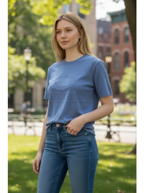 M3535 MIRAGE női kötött hatású felső (égszínkék)