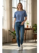 M3535 MIRAGE női kötött hatású felső (égszínkék)