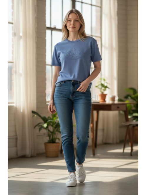 M3535 MIRAGE női kötött hatású felső (égszínkék)