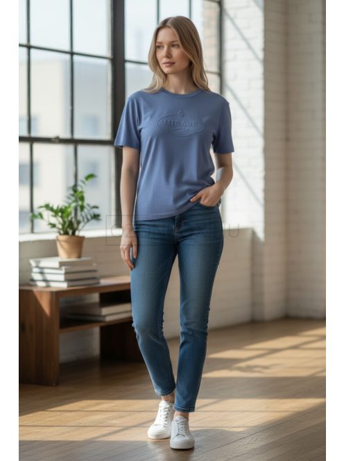 M3535 MIRAGE női kötött hatású felső (égszínkék)