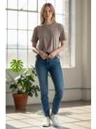 M3535 MIRAGE női kötött hatású felső (drapp)