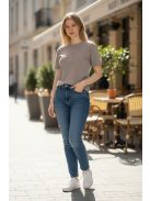 M3535 MIRAGE női kötött hatású felső (drapp)