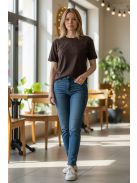 M3535 MIRAGE női kötött hatású felső (kávé)