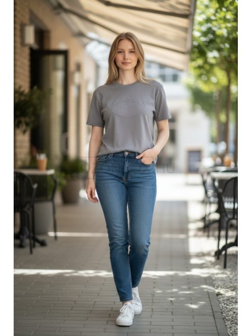 M3535 MIRAGE női kötött hatású felső (szürke)