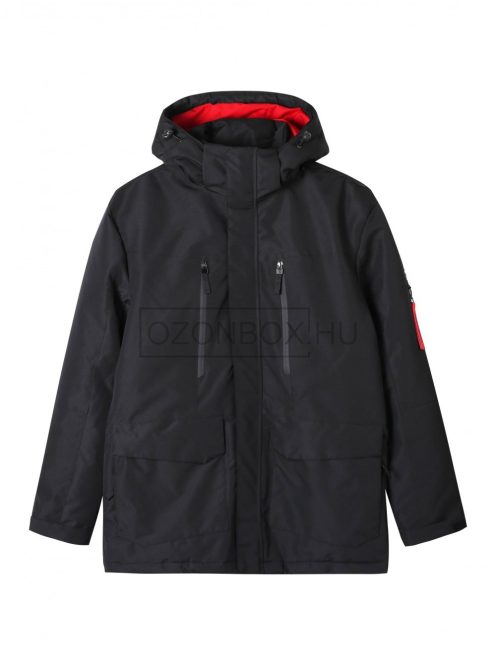 MMA-3896-1GS férfi kapucnis kabát fekete színben