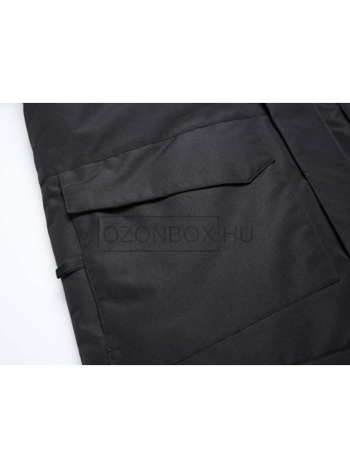 MMA-3909-1GS férfi kapucnis nagyméretű kabát fekete színben
