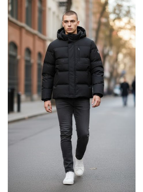 MMA-5399-1 Marco – puffer kabát (mély fekete)